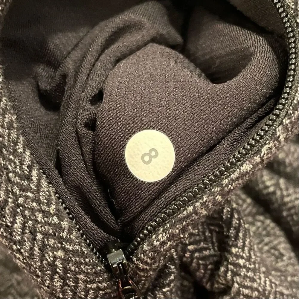 Lululemon Kanto Catch Me Pullover Top Shirt 1/2 Zip Herringbone Size 8 Run Ski